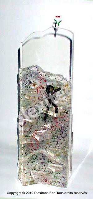 Sculpture en acrylique Espoir en la vie (19 x 6 x 5 po) par Édith Cantin